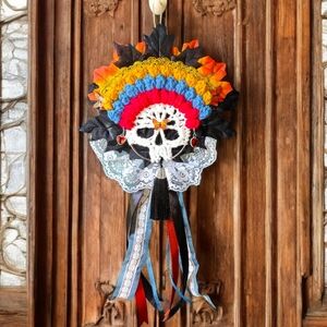 Hand Crafted Dia de los Muertos Door / Wall Decor